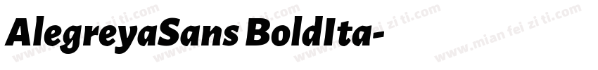 AlegreyaSans BoldIta字体转换
